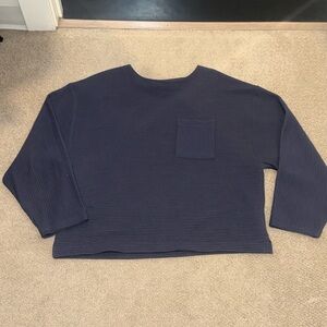 a new day Navy Ribbed Knit Top